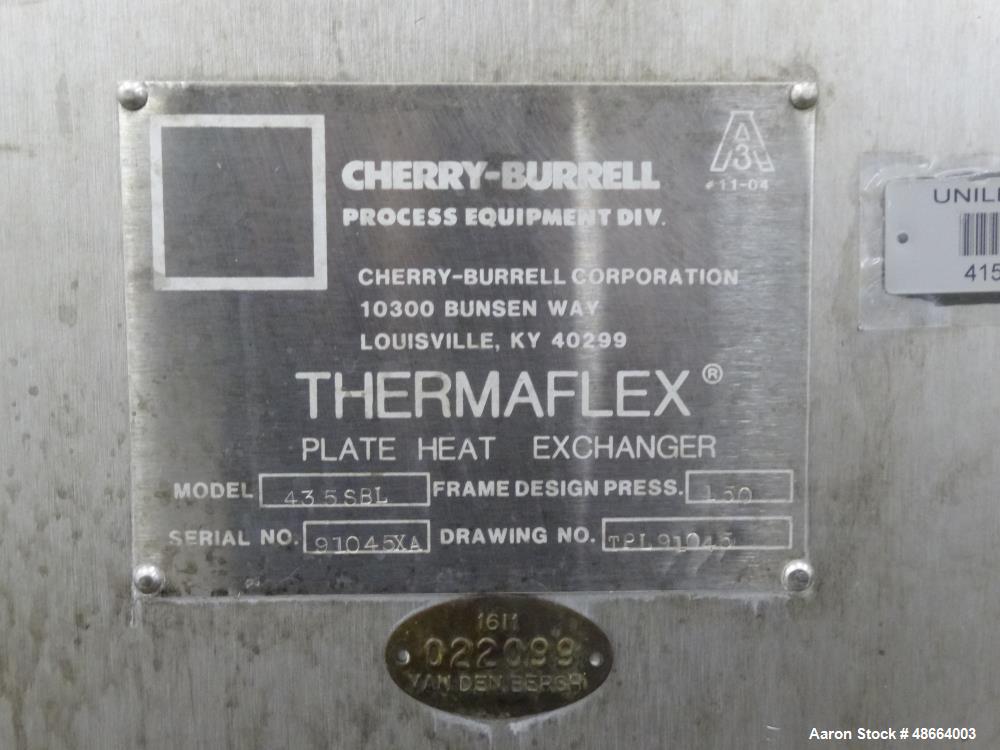 Used Cherry Burrell Thermaflex Plate Heat Exchanger