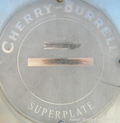 Used Cherry Burrell Plate Heat Exchanger, Model SLAS-100. Approximately 250 square feet, 304 stainless steel. (94) 13 1/2" wide x 45" long plates. 2" inlet/outlet. 2 hand wheel type tightening bars. ...