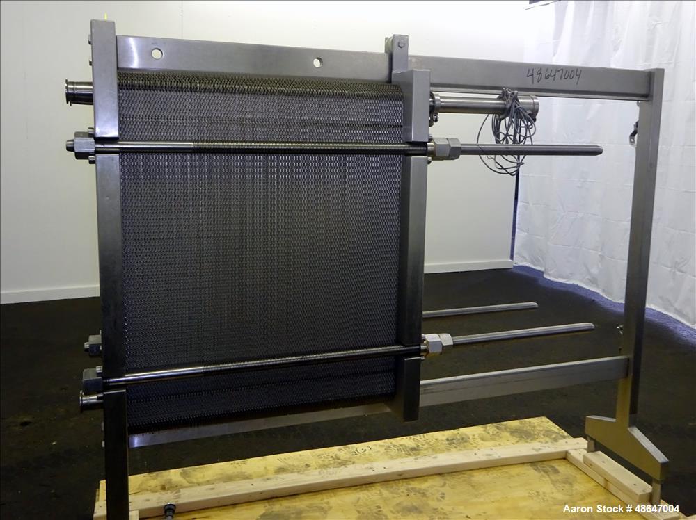 Used Fischer Plate Heat Exchanger, Model E-18 DFP, 316 Stainless Steel.