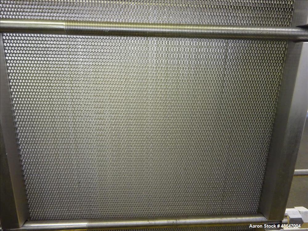 Used- Fischer Plate Heat Exchanger, Model E-18 DFP, 316 Stainless Steel.