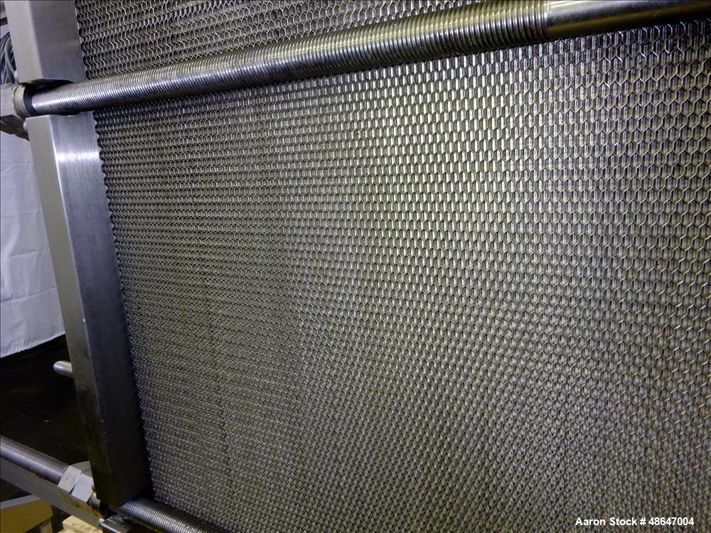 Used Fischer Plate Heat Exchanger, Model E-18 DFP, 316 Stainless Steel.