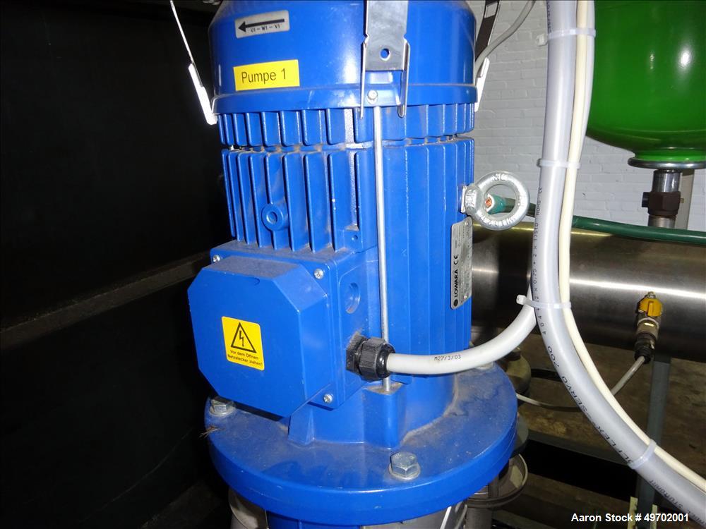 Used Custom Heating-Cooling System Skid, Consisting of: (1) Funke plate heat exchanger, model FP 50-163-1-NH-0-10.0 bar. Approximate 850 square feet, rated 10 bar (145 psi) at 60 degrees C. (140 F). ...