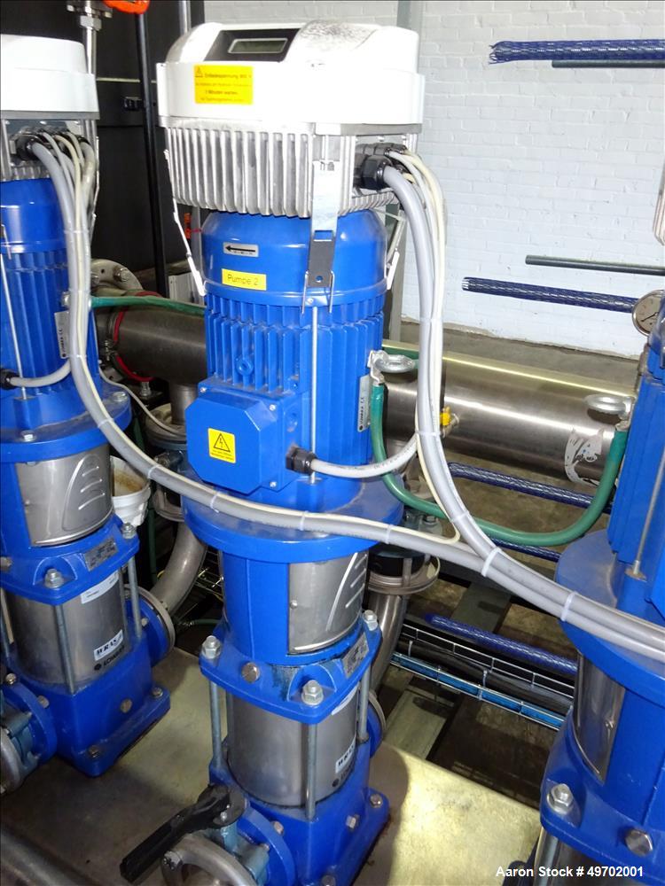 Used Custom Heating-Cooling System Skid, Consisting of: (1) Funke plate heat exchanger, model FP 50-163-1-NH-0-10.0 bar. Approximate 850 square feet, rated 10 bar (145 psi) at 60 degrees C. (140 F). ...