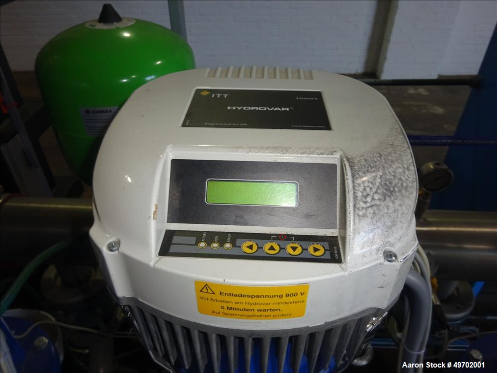 Used Custom Heating-Cooling System Skid, Consisting of: (1) Funke plate heat exchanger, model FP 50-163-1-NH-0-10.0 bar. Approximate 850 square feet, rated 10 bar (145 psi) at 60 degrees C. (140 F). ...