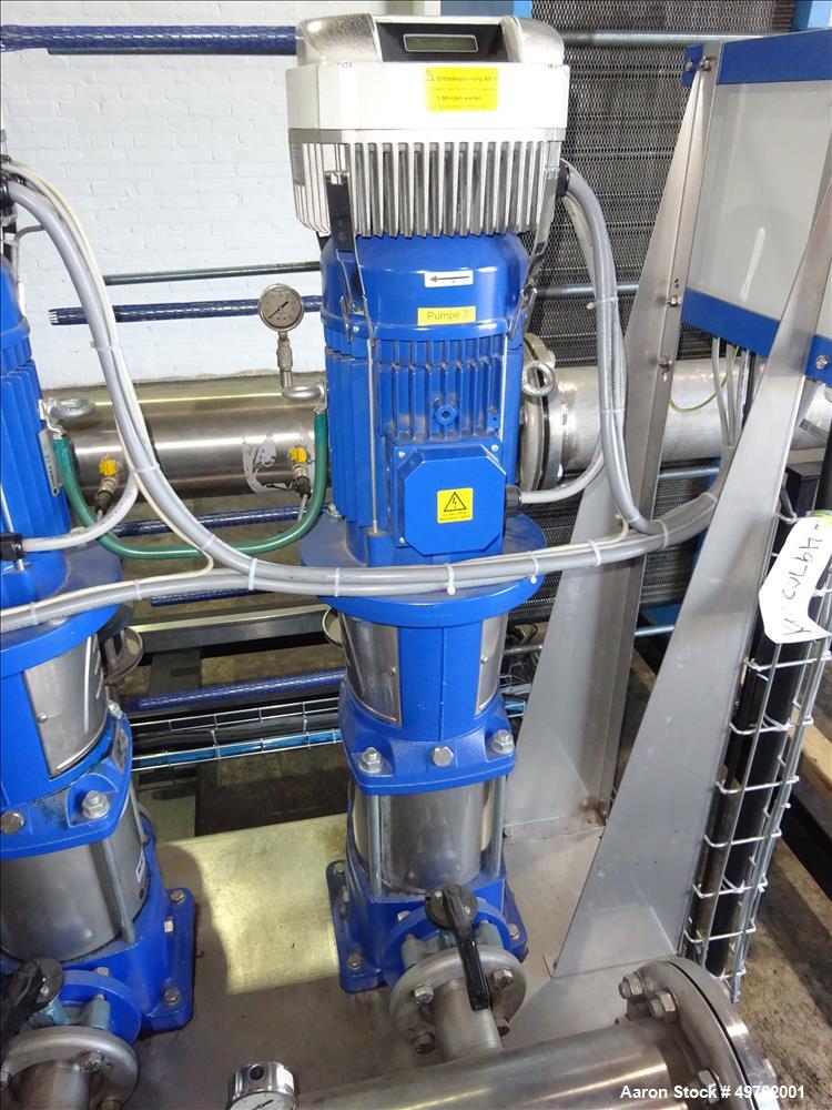 Used Custom Heating-Cooling System Skid, Consisting of: (1) Funke plate heat exchanger, model FP 50-163-1-NH-0-10.0 bar. Approximate 850 square feet, rated 10 bar (145 psi) at 60 degrees C. (140 F). ...