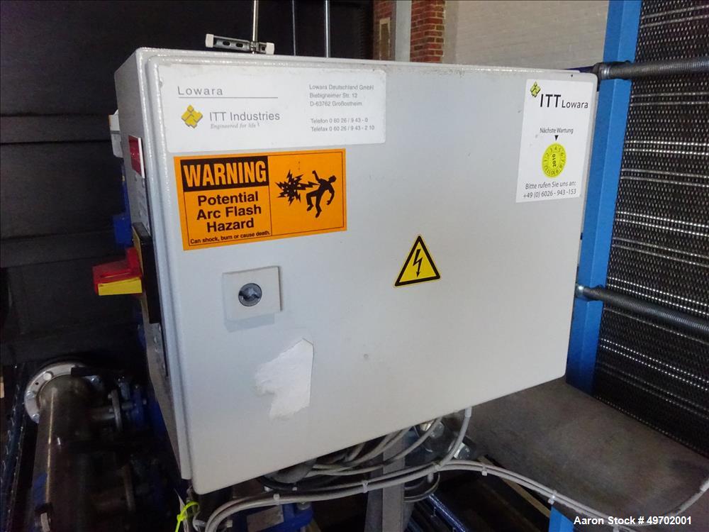Used Custom Heating-Cooling System Skid, Consisting of: (1) Funke plate heat exchanger, model FP 50-163-1-NH-0-10.0 bar. Approximate 850 square feet, rated 10 bar (145 psi) at 60 degrees C. (140 F). ...