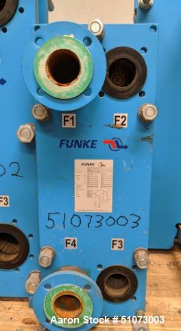 Used- Funke Plate Type Heat Exchanger, Type FP 14-57-1-NH-0