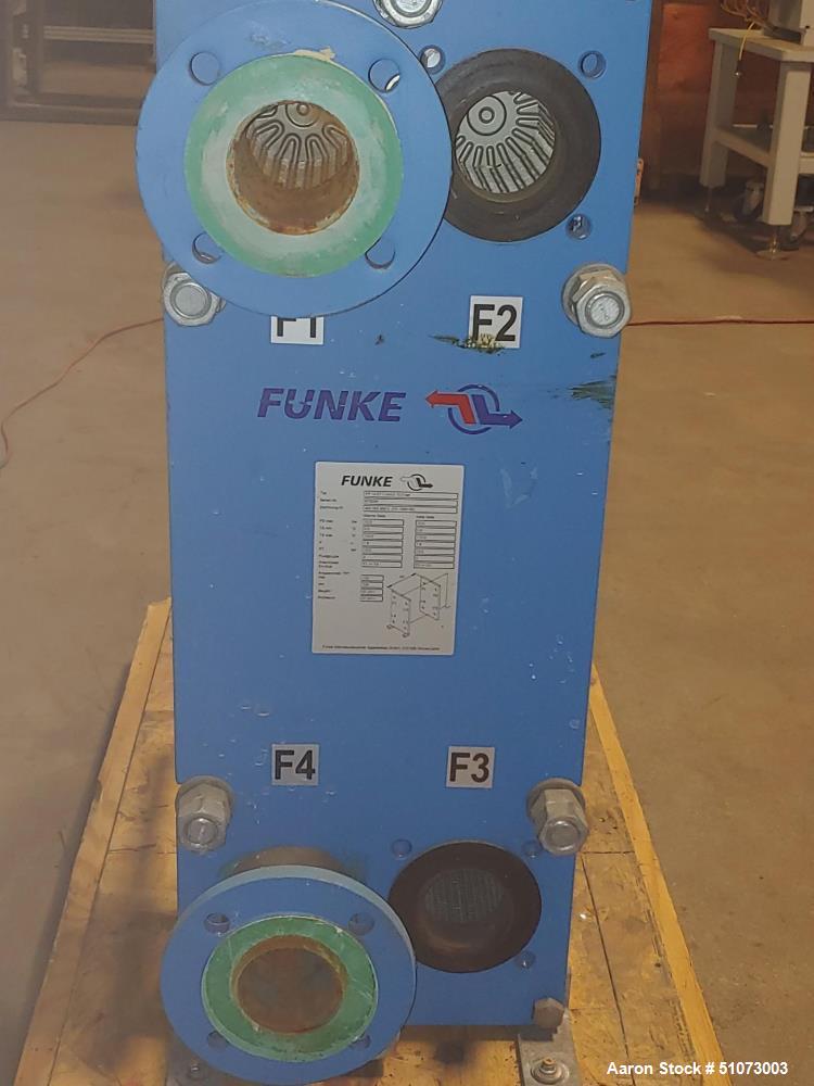 Used- Funke Plate Type Heat Exchanger, Type FP 14-57-1-NH-0