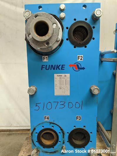 Used- Funke Plate Type Heat Exchanger, Type FP 205-35-1-NH-0