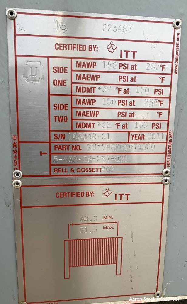 ITT Bell & Gossett Model P62 Plate Heat Exchanger