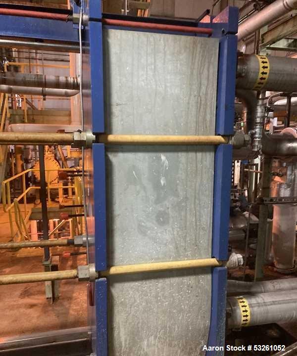 Used DraCool USA Model M15-BFG Stainless Steel Plate Heat Exchanger, approximate 1200 Sq. Ft. E4708A.