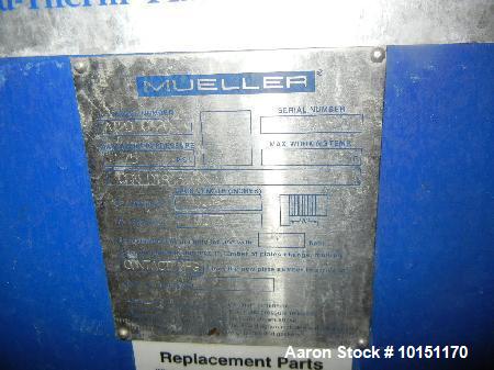 Used- Mueller Plate Heat Exchanger. Model AT20 C-20, Approximate 50 Square Foot