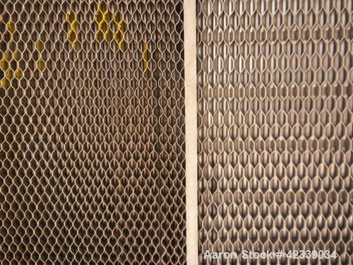 Used Mueller Plate Heat Exchanger, Approximately 831 Square Feet, Model AT40 B-20. (74) 316 Stainless steel plates. Designed for 100 psi max at 150 degrees F max. 4-1/2" inlet/outlet cold side, 3" sa...