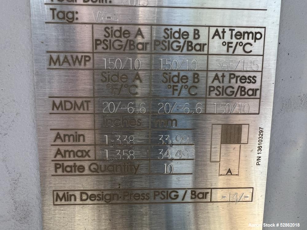 GEA Plate Heat Exchanger, Model NT50M-CYFS-150