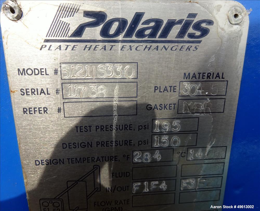 Used- Polaris Plate Heat Exchanger, Stainless Steel