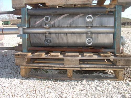 USED: Schmidt plate heat exchanger, 572 sq ft, (143) 14" wide x 48"long 316 stainless steel plates. Carbon stainless plate ends. 4" inlet/outlet.