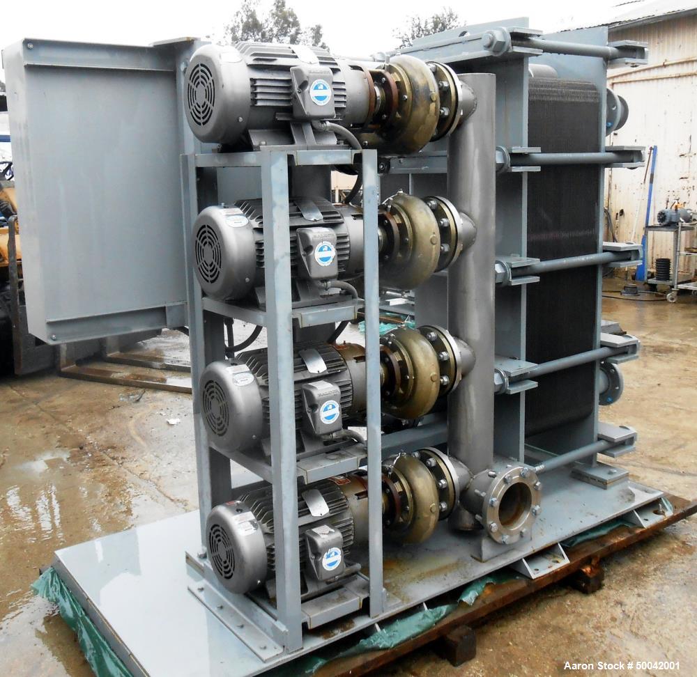 Unused- Heat Exchanger and Pump Skid. Containing (1) Tranter SuperChanger Plate