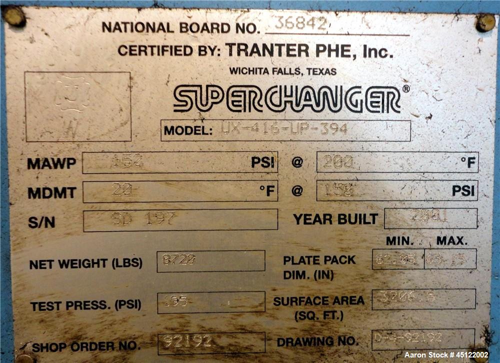 Used Superchanger, 3206.8 Square Feet, Model UX-416-UP-394