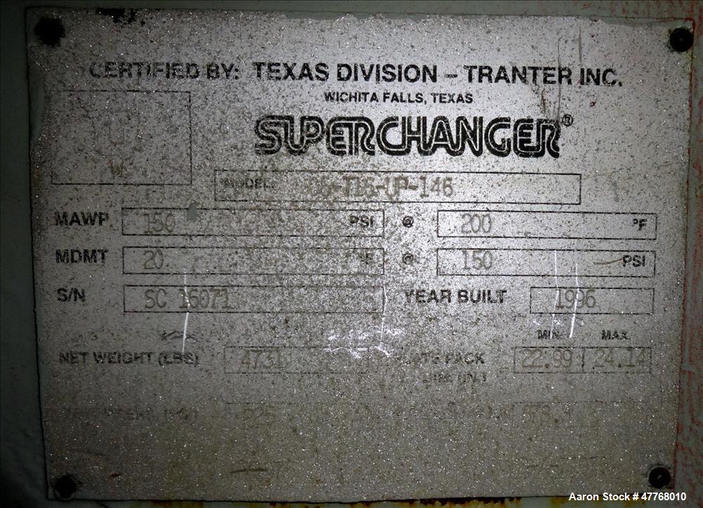 Tranter Superchanger Plate Heat Exchanger