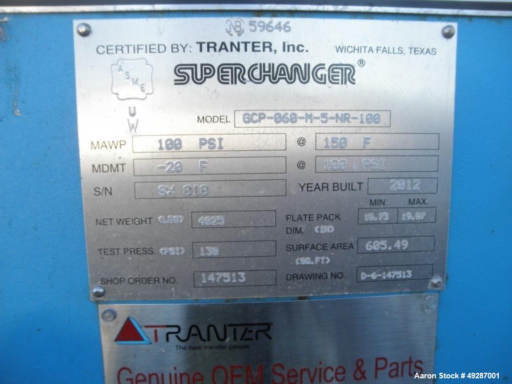 Used Tranter Superchanger Plate Heat Exchanger