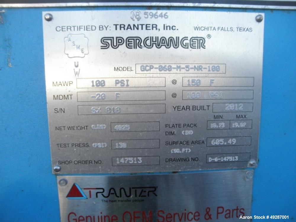 Used- Tranter Superchanger Plate Heat Exchanger