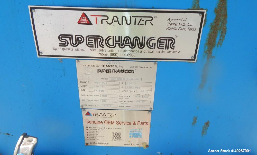 Used- Tranter Superchanger Plate Heat Exchanger