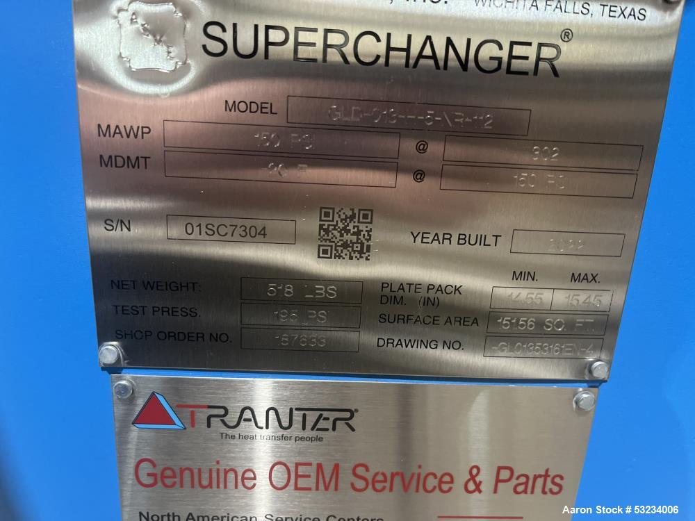 Tranter GLD Super Charger Plate Heat Exchanger