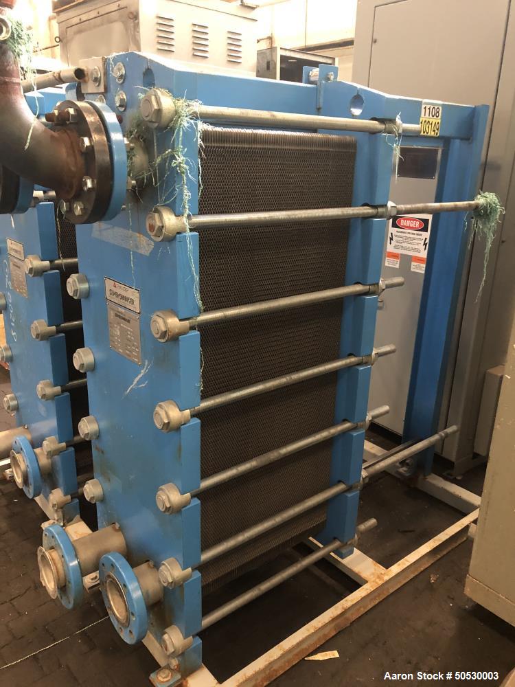 Used- Tranter Plate Heat Exchanger, Approximate 7