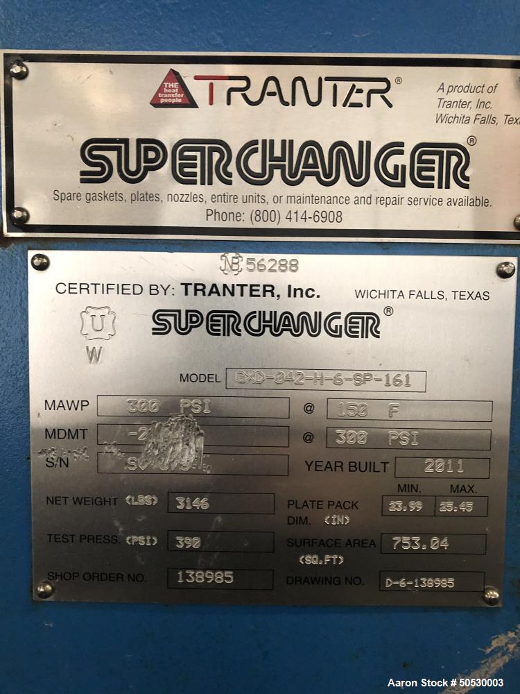 Used- Tranter Plate Heat Exchanger