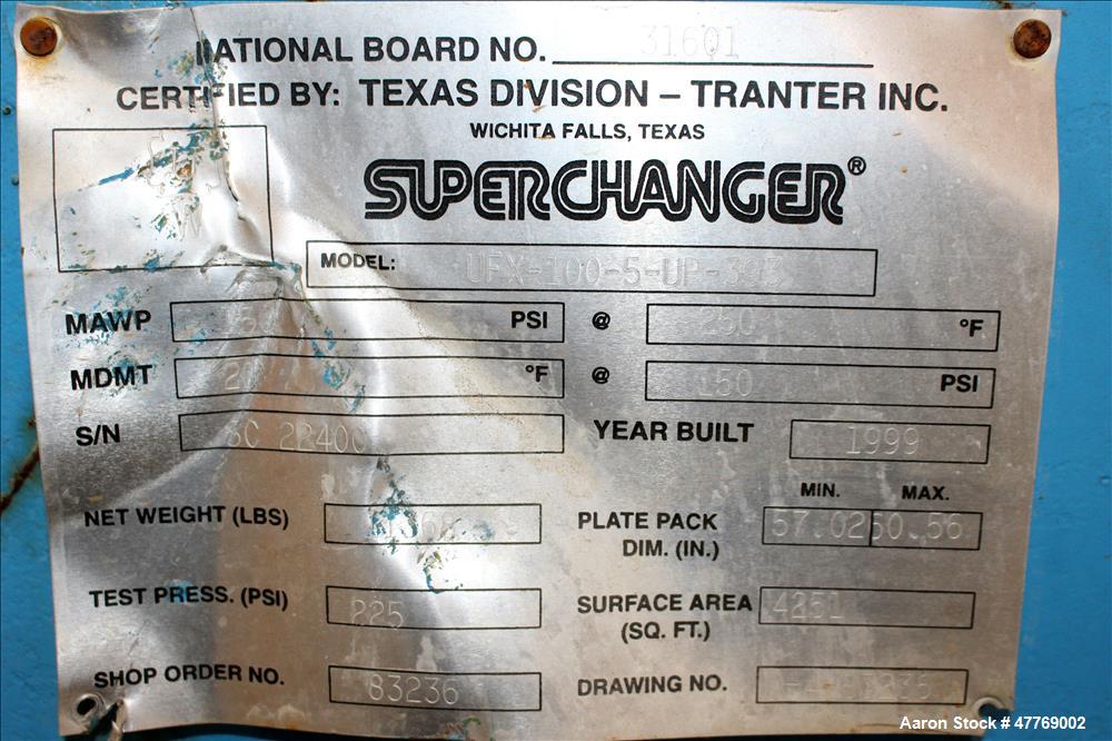 Used Tranter Superchanger Plate Heat Exchanger
