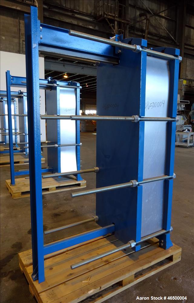 Used WCR Incorporated Plate Type Heat Exchanger, Model WCR-A891M, 741.1 Square