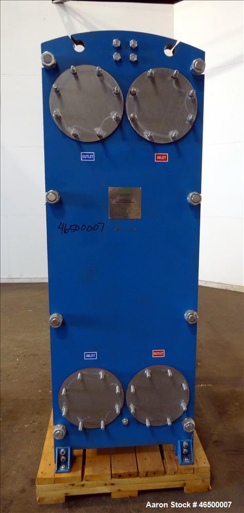Used WCR Incorporated Plate Heat Exchanger, Model WCR-A891M, 741.1 Square Feet,