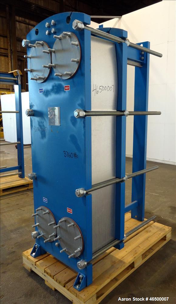 Used WCR Incorporated Plate Heat Exchanger, Model WCR-A891M, 741.1 Square Feet,