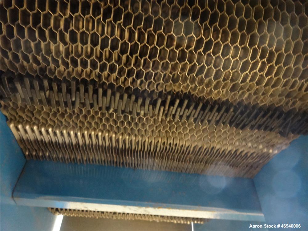 Unused- WCR Incorporated Plate Heat Exchanger, Model WCR-A891M, 741.1 Square Feet, 316 Stainless Steel, Vertical. (83) Approximate 15" wide x 67" long plates rated hot/cold sides 150 psi at -50 to 26...