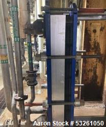 Used Alfa Laval Model M15-BFG TITANIUM 366.92 Sq. Ft. Plate Heat Exchanger. 366.92 Sq. Ft. according to the name plate. Mark...