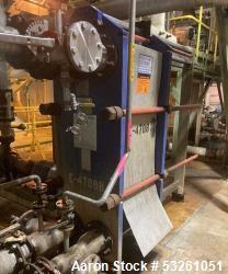 Used Alfa Laval Model M15-BFG Plate And Frame Heat Exchanger. 1207.2 square foot capacity. E-4708B. (181) 0.50mm stainless s...