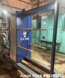 Used DraCool USA Model M15-BFG Stainless Steel Plate Heat Exchanger, approximate 1200 Sq. Ft. E4708A.