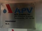 Unused- APV Crepaco Stainless Steel Plate Heat Exchanger, Model SR25SL. (24) 316 Stainless Steel plates with (EPDM) gaskets. Maximum operating pressure 150 psi. W.O# 30459, Built 1995.