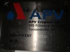 Unused- APV Crepaco Stainless Steel Plate Heat Exchanger, Model SR25SL. (24) 316 Stainless Steel plates with (EPDM) gaskets. Maximum operating pressure 150 psi. W.O# 30459, Built 1995.