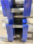 Used- Alfa Laval Plate Heat Exchanger, Model AQ2L-FD, 74.1 Square Feet, Vertical. (29) Stainless steel 0.4mm thick plates. R...