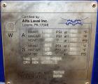 Unused- Alfa-Laval Compabloc Welded Plate Heat Exchanger, 2063.4 Square Feet Surface Area, Model CPL75-V-300, Vertical. (300) 316L Stainless steel plates. Hot side rated 150 psi/Full Vacuum at -20 to...
