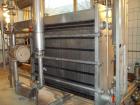 Used Alfa Laval plate heat exchanger, type M15-F-FMC, stainless steel, Max. working pressure 195 PSI/13 bar at a max. 248 deg F/120 deg C. Serial # 30100-545, New 1992. Incl. 1 x Dessel stainless ste...