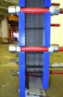 Unused- Alfa Laval Plate Exchanger, 87.83 Square Feet, Model M10-BDFG. (36) 120 mm thick 316 stainless steel plates. Designed 150 psi at -20 to 212 degrees F. (4) 3