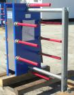 Unused- Alfa Laval Thermal Plate Exchanger, 149.80 Square Feet, Model M10-BFG. (60) 0.5 mm thick 316 stainless steel plates. Designed 150 psi at –20 to 86 deg F. (4) 4'' Blind inlets/outlets. Mounted...