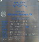 Unused- Alfa Laval Thermal Plate Exchanger, 149.80 Square Feet, Model M10-BFG. (60) 0.5 mm thick 316 stainless steel plates. Designed 150 psi at –20 to 86 deg F. (4) 4