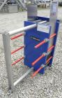Used Alfa Laval Thermal Plate Exchanger, 250.5 Square Feet, Model M10-BFG. (99) Approximately 14-1/2’’ wide x 34-1/2’’ tall x 0.50 mm thick commercially pure titanium plates. Designed 150 psi at –20 ...