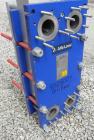 Used Alfa Laval Thermal Plate Exchanger, 116.2 Square Feet, Model M10-BFG. (47) Approximately 14-1/2 wide x 34-1/2 tall x 0.50 mm thick commercially pure titanium plates. Designed 150 psi at 20 to 22...