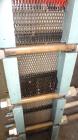 Used Alfa Laval Thermal Plate Exchanger, 89.99 Square Feet, Model M10-MFG. (38) 0.40 mm thick 304 stainless steel plates. Designed 150 psi at 230 degrees F. (2) 4” Blank inlets, (2) 4” blank outlets....