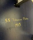 Used Alfa Laval Model M15-BFG TITANIUM 366.92 Sq. Ft. Plate Heat Exchanger. 366.92 Sq. Ft. according to the name plate. Marked as (55) Plates. Extra Plates available as spares.