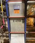 Used Alfa Laval Model M15-BFG Plate And Frame Heat Exchanger. 1207.2 square foot capacity. E-4708B. (181) 0.50mm stainless steel plates.